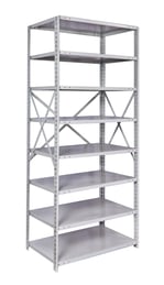 storage shelves with open back