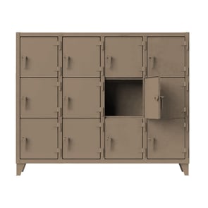 gear bag locker with 12 individual lockers