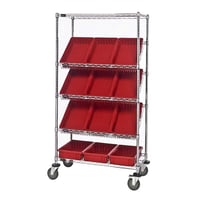 angled bin storage rack