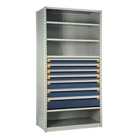 Storage shelves with drawers