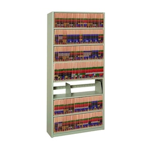 file and binder shelving with adjustable increments.