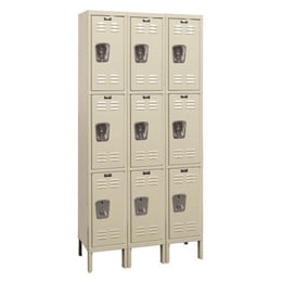 Nine metal lockers