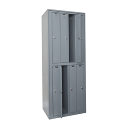 Laundry locker with 8 openings